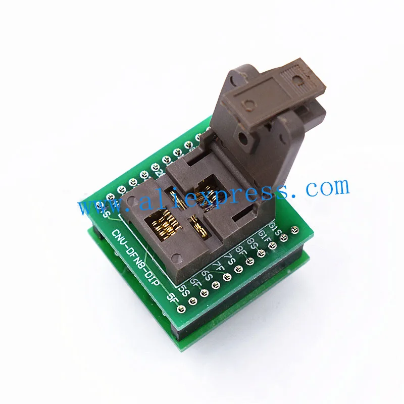 adapter QFN8 DFN8 WSON8 Программирование гнездо Pin шаг 1,27 мм IC Размер корпуса 5*6 мм раскладушка тестовая розетка ZIF адаптер Kelivn разъем - Цвет: adapter