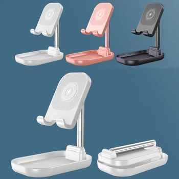 

Universal Wireless Fast Charger Phone Holder Stand For iPhone 11 Adjustable Desk Phone Holder For iPad Tablet Support Smartphone