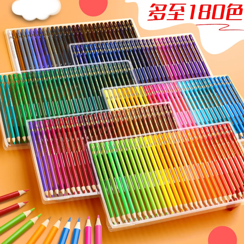 Brutfune lápis de cor com 48/72/120/160 cores, lápis de madeira coloridos, óleo de desenho escolar presentes crianças arte suprimentos