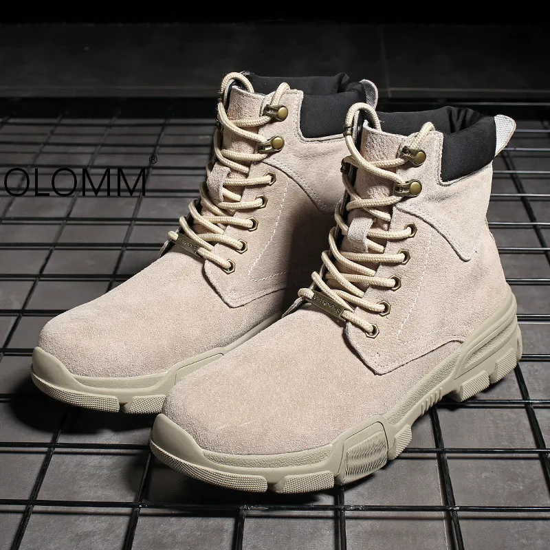 Мужские ботинки Кожаные Ботинки Martin в английском стиле Сезон осень Zapatos De Hombre