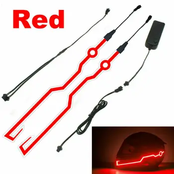 

1set Universal 3Mode Waterproof PVC EL Cold Light Film LED Light Motorcycle Helmet Night Riding Signal Flashing Stripe Bar