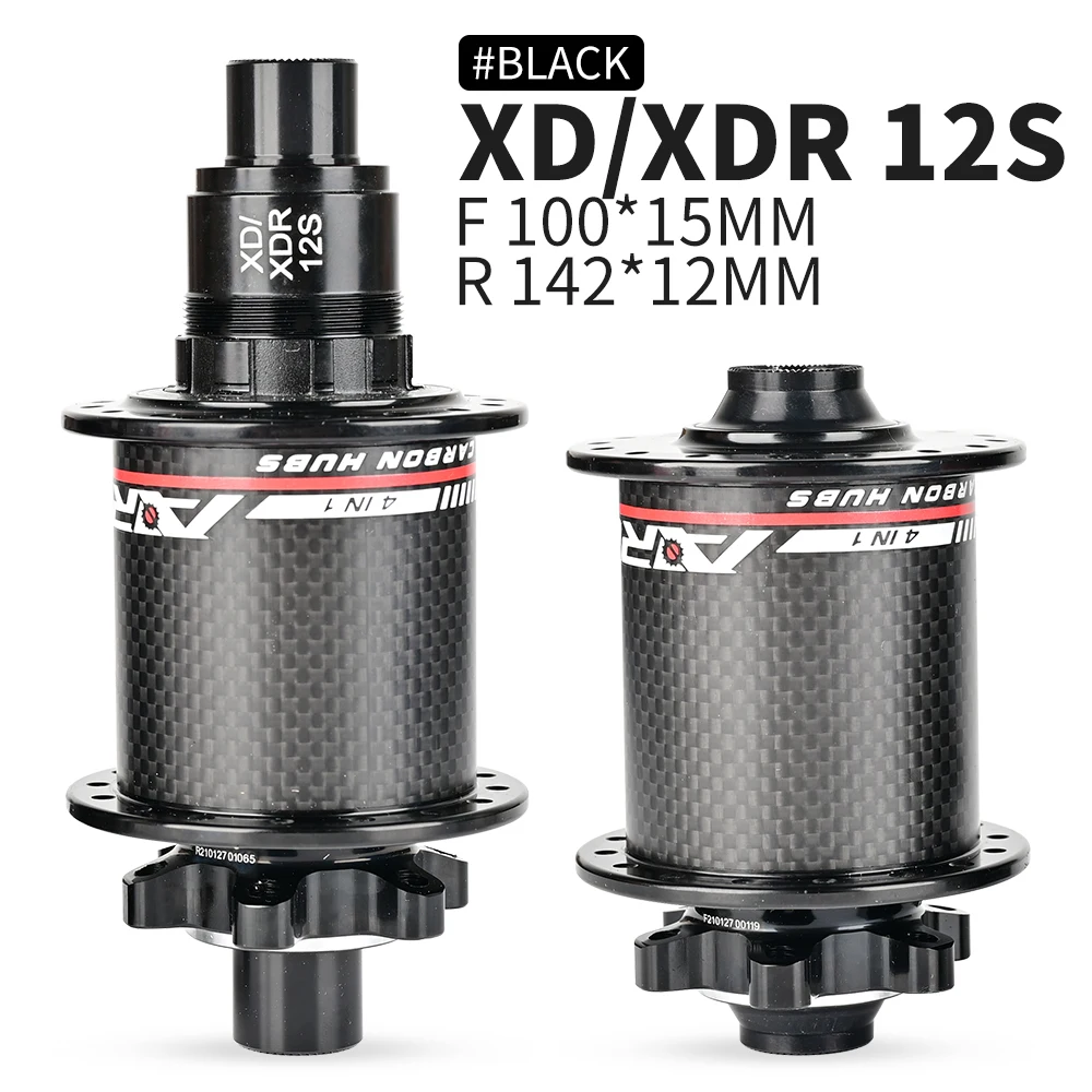 Moyeux VTT Carbone – 4 Roulements, 6 Cliquets, 114 Clics – 8-12 Vitesses, 32 Trous – Neuf