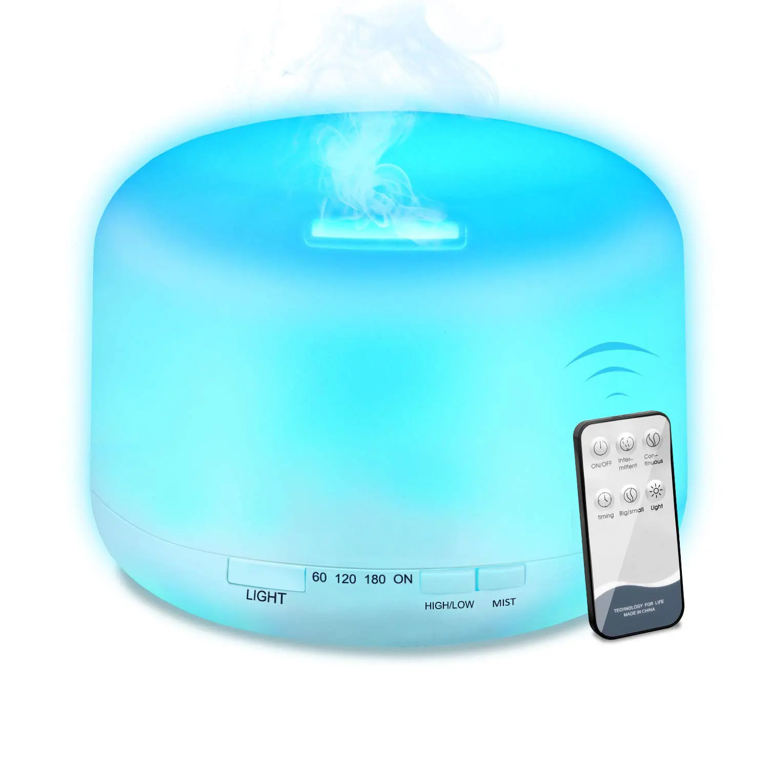 

Amazon Hot Selling 500 Ml Remote Control Aroma Diffuser Household Creative Colorful Small Night Lamp Ultrasonic Humidifier