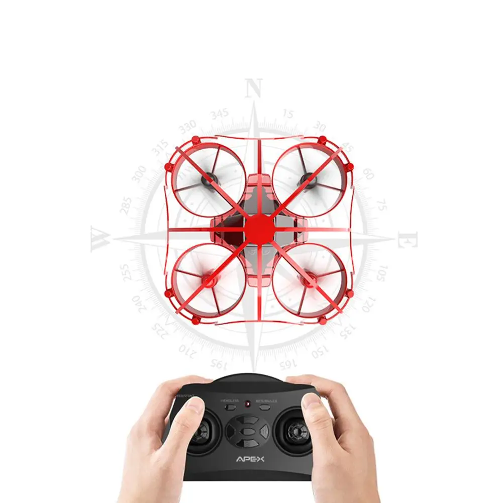 

Small UAV 360 Omni-directional Protection RC Quadcopter Height Maintain Headless Mode 3D Flip 3-speed Helicopter Mini Drone for