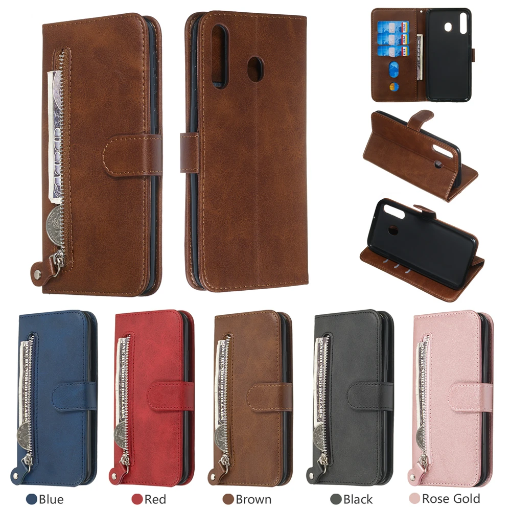 For Samsung Galaxy M30 M20 M10 A10 J7 J6 J4 Plus Prime PU Leather Wallet Case Pure Color Calf Print Phone Protective Cover | Мобильные