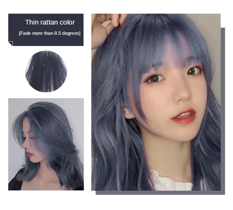 500ml Hair Dye Cream Fashion Blue Hair Waxing Mud DIY Temporary Styling Hair Color Cream No Damage Easy Wash Purple Hair Dye Wax