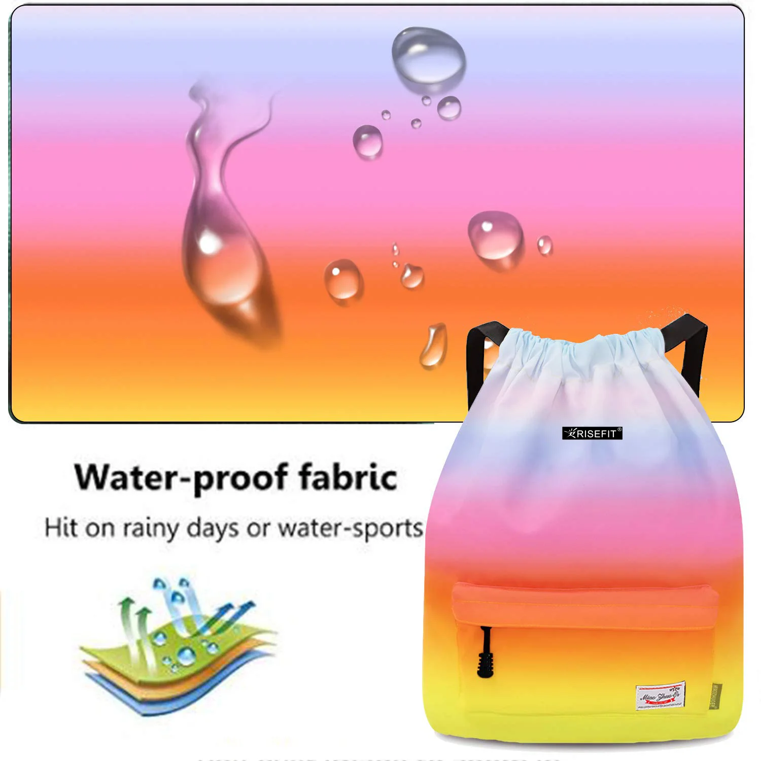 Bag  Summer Waterproof Gym Bag Sports Bag Travel Drawstring Bag Outdoor Bag Backpack for Training Swimming Fitness Bags Softback