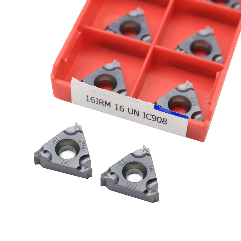 

16IRM 16UN IC908 10pcs Carbide Inserts 16IRM 16UN IC908 Plate CNC Threaded Blade Lathe Cutter Tool Turning Tools