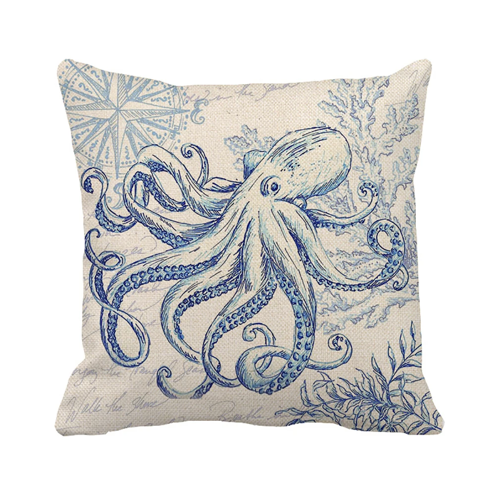 8 Lychee Animal Printed Cushion Case Colorful Flax 45x45cm Cushion Cover For Bedroom Home Office - Цвет: 8