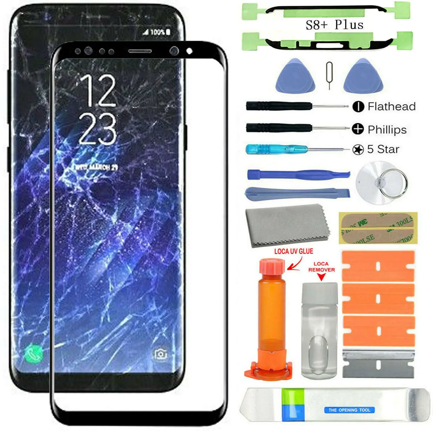 S8 Plus Полный набор 18 в 1 Набор инструментов стекло объектива для samsung Galaxy S7+/S8/S8+/S9/S9+/S10/S10+ сломанные линзы в черном цвете - Цвет: S8 Plus