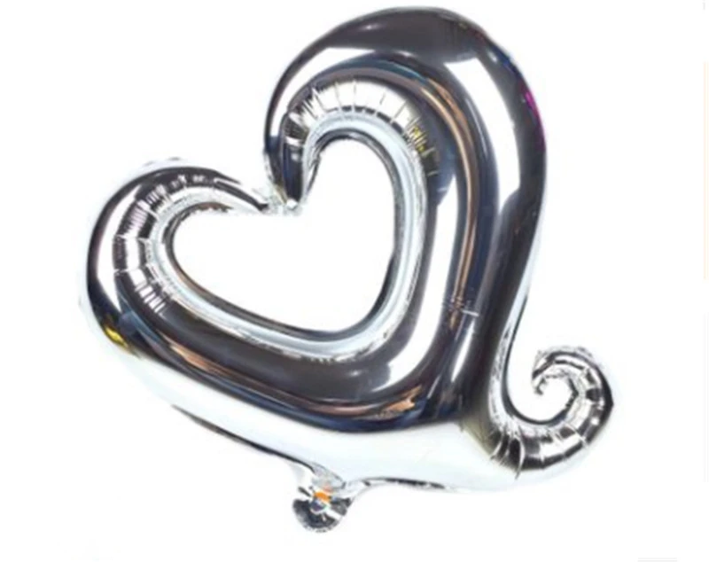 5 шт. свадебной комнаты украшение в виде сердца-формованные воздушные шары на День святого Валентина, брак 18-дюймовые средней крюк алюминий воздушный шар