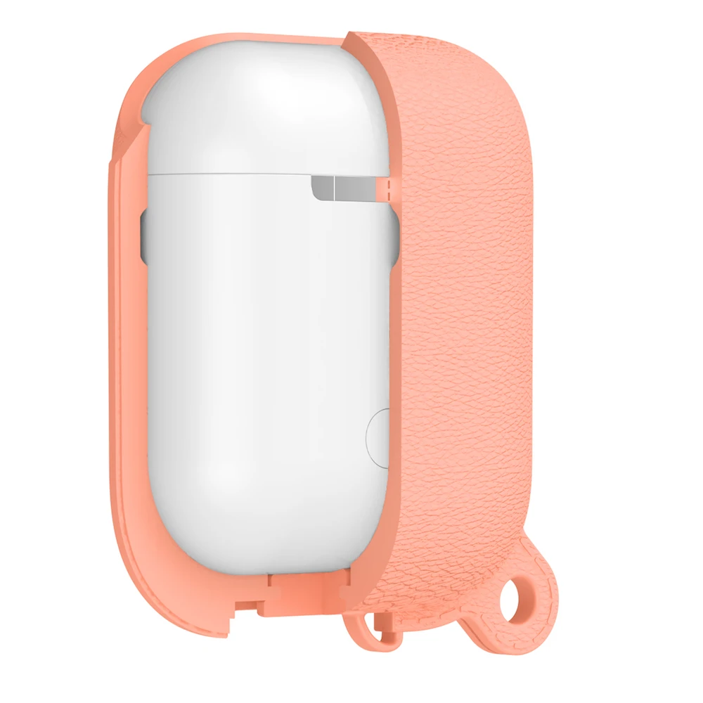 Набор наушников с Litchi узором для Airpods, чехол, симпатичный силиконовый bluetooth-наушник, защитный чехол-1or2 поколения