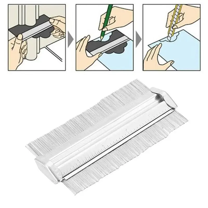 Contour Gauge 5/6/10inch Plastic Profile Copy Gauge Irregular Shaper Profile Ruler Gauge Duplicator Contour Gauge General Tools