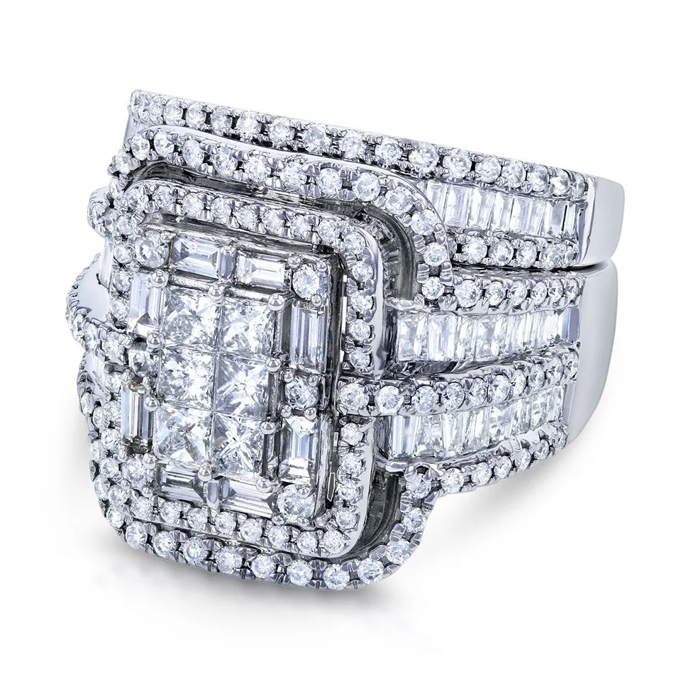 Crystal rings engagement rings stone rings wedding rings finger rings vintage female white crystal stone for wedding