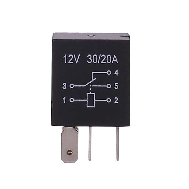 4 контакта/5 контактов 12VDC 30A фиолетовое автомобильное реле 640 Вт 10-55 Гц водонепроницаемое кондиционерное реле дальнего света, светильник ближнего света с разъемом