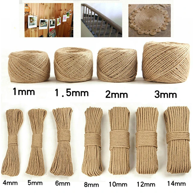 30m/Roll Natural Hemp String Gift Hang Tag Label Rope Craft Cord Twine  Wedding Party Woven Decorative Jute String DIY Hemp Rope - AliExpress