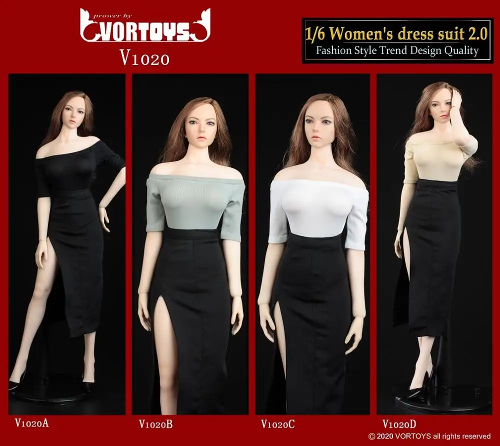 VORTOYS V1020 масштаб 2 0 Женская юбка с разрезом для экшн-фигурки | Игрушки и хобби