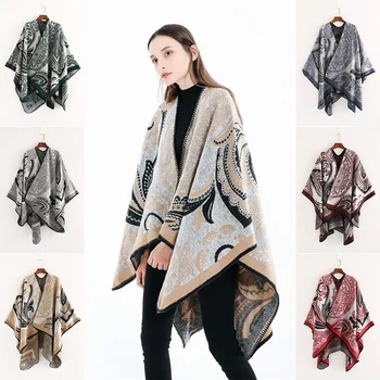 

NIGRITY Women's New Wutumn Winter Fashion Scarf Cashmere-like Stole Scarves Split Wrap Shawl