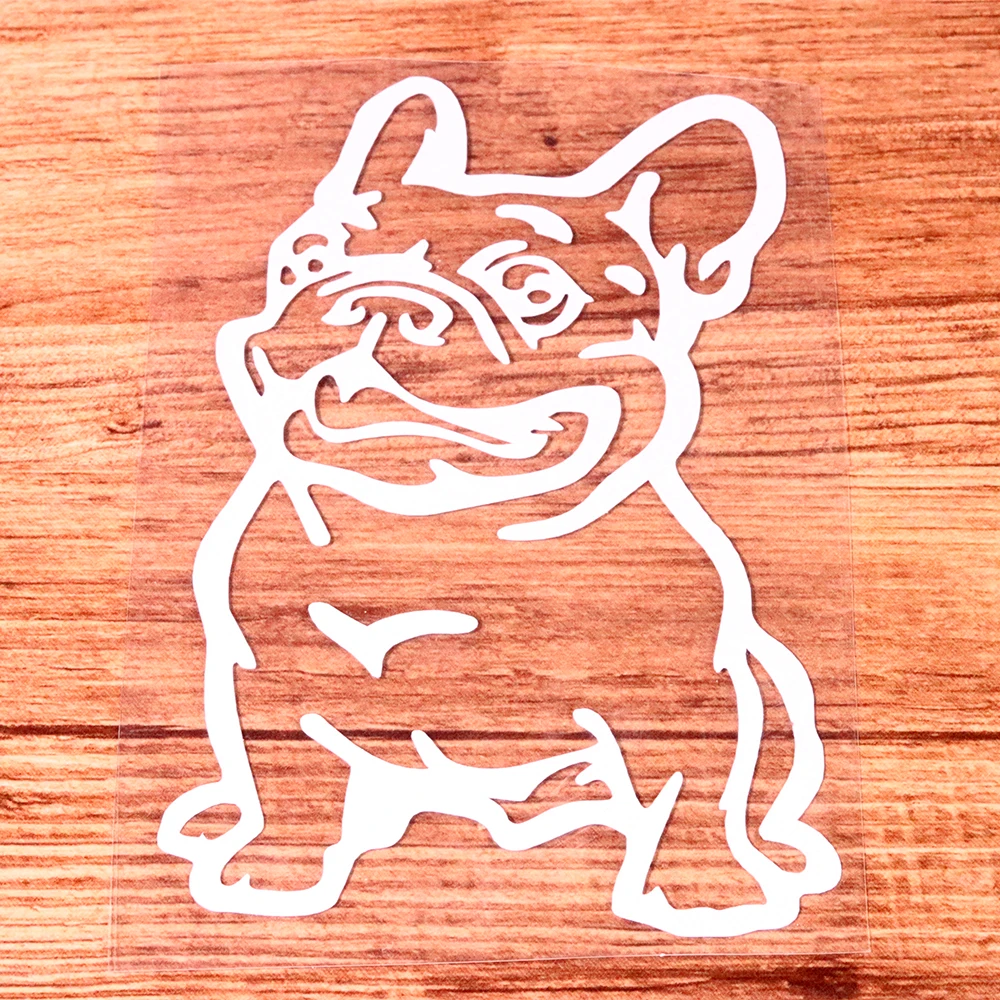 Wooeight 1Pc Universal Black White French Bulldog Car Auto Styling Sticker Decorative Decal Vinyl Cars Custom Window Door Wall (5)