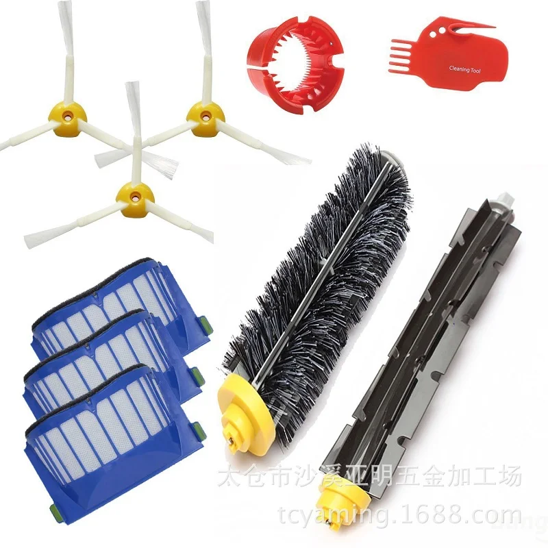 

Bristle & Flexible Beater Brush 3-Armed Brush Aero Vac Filters kit for iRobot Roomba 600 620 630 650 660 Series Cleaning Tool