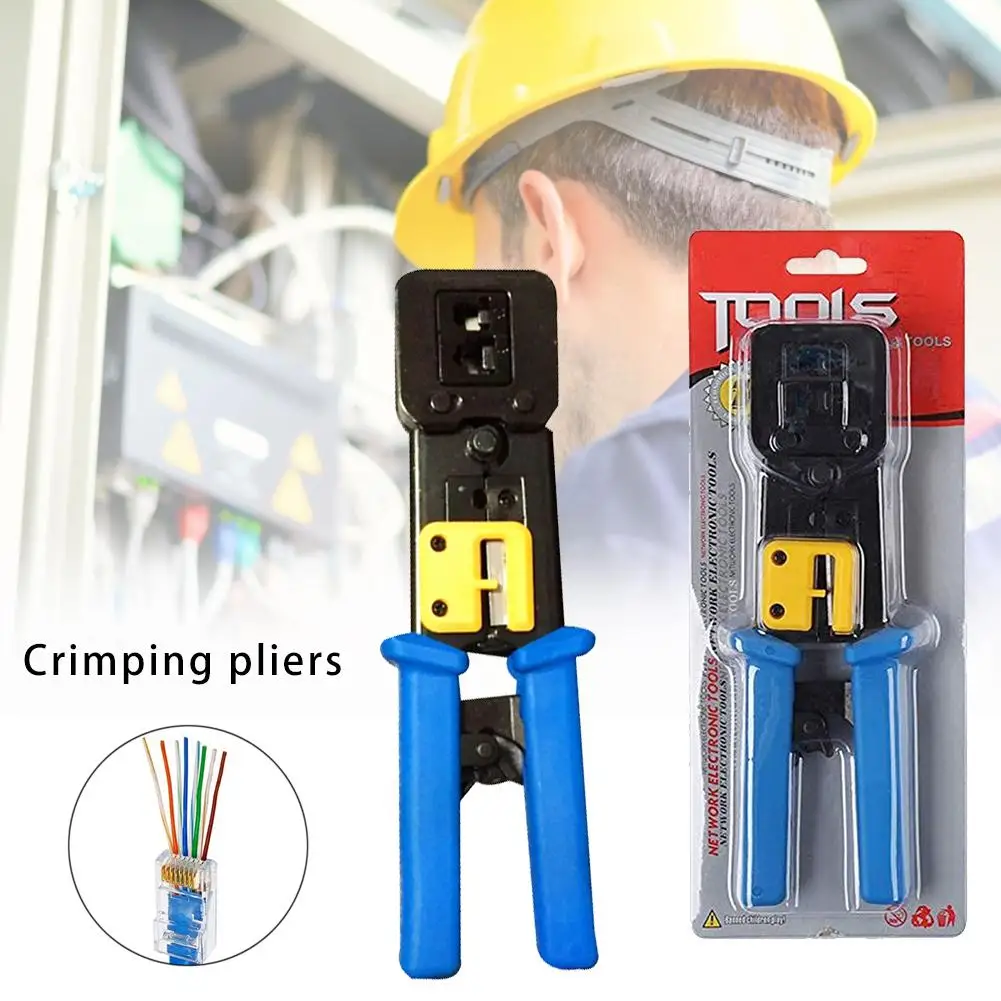 Щипцы для проводов RJ45/ RJ12/RJ22 обжимной инструмент стандартные сквозные разъемы