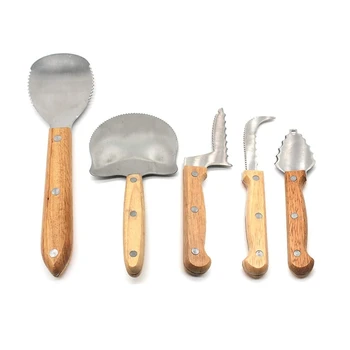 

5Pcs Pumpkin Carving Kit,Stainless Steel Carve Sculpt Tools Set for Halloween Cutting Sculpting Tools