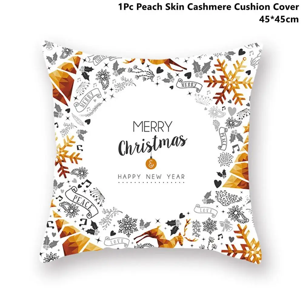 Xmas Pillowcase 39 Taoup, Золотая Рождественская наволочка с оленем, рождественским оленем, Рождественский Декор для дома, рождественские украшения, Рождественский Санта-Клаус - Цвет: Xmas Pillowcase 39