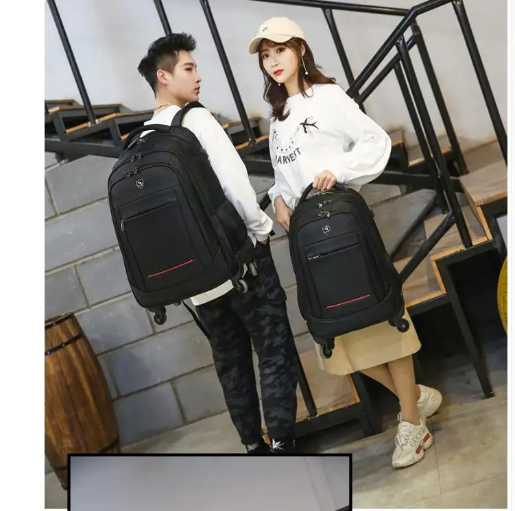Men Business Rollin Luggage Backpack Men Tolley luggage Wheeled Backpack bag travel Trolley Bags on wheels Travel Wheeled Bag