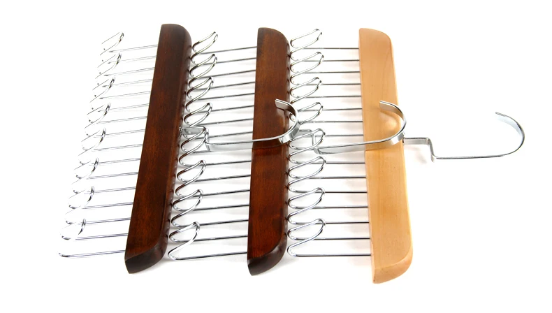 Multifunctional Wooden Belts Rack Tie Belt Cloth Hanger Scarf  Holder Organizer Wardrobe Closet Storage Hanger 8 12 24 hooks