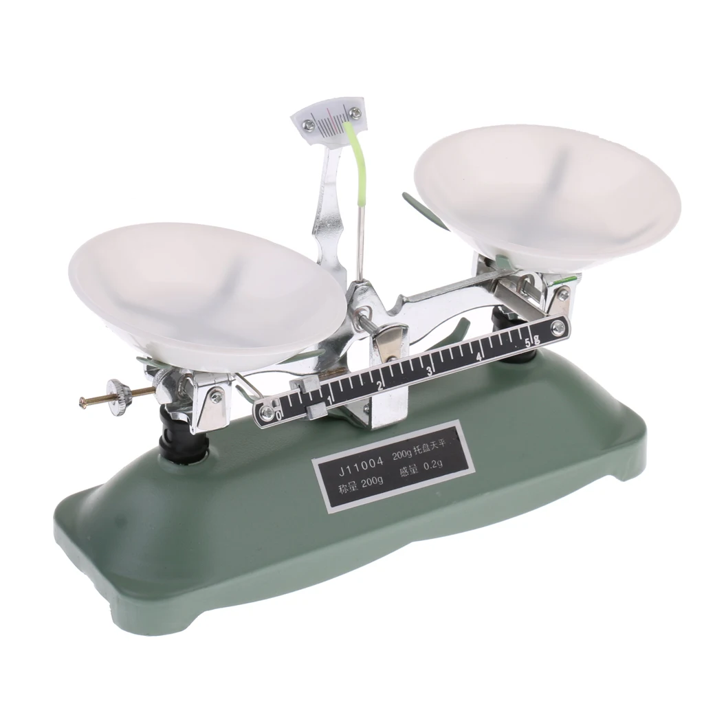 Lab Table Balance Scale W/Wieghts 5g10g2050g100g School Physics Tool