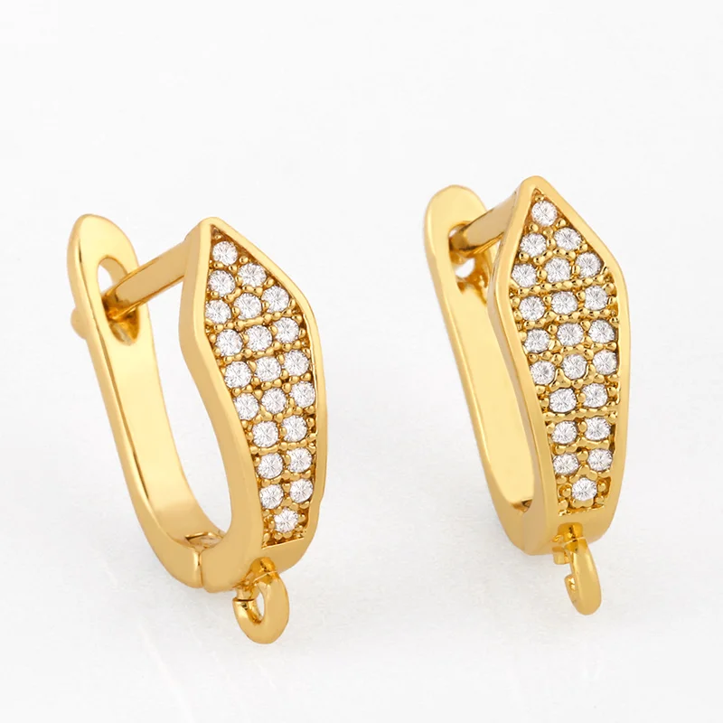 

Brass Silver color Earring Hooks Accessories Crystal stud earrings hook for handmade Earrings Jewelry Making erh-a04