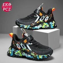 

EKOPCZ Kids Sport Shoes for Boys Running Sneakers Black Casual Sneaker Breathable Children's Fashion Shoes 2022 Light Boys Shoes