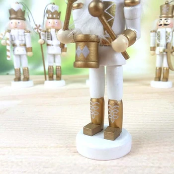 

5pcs Wood Nutcracker Puppet Cartoon Drawing Walnuts Soldier Christmas Decoration GXMA