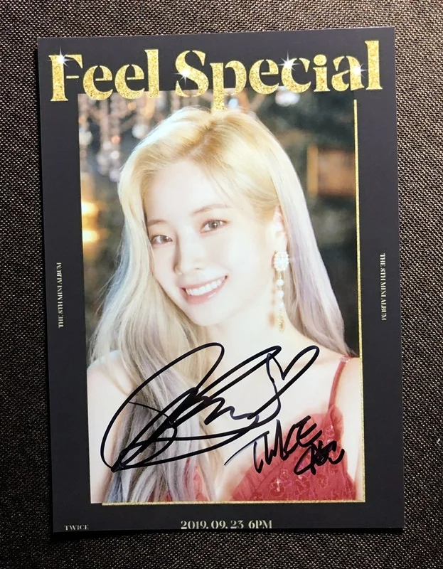 Hand signed TWICE Kim DaHyun фото с автографом FEEL SPECIAL 5*7 092019N2