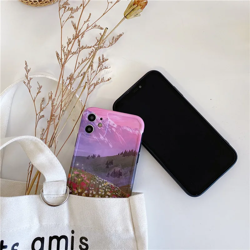 Чехол INS для телефона с милыми цветами iphone 11 Pro max X XR XS Max 7 8 plus SE 2 2020 модный