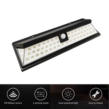 

1PC 54SMD Solar Security Lights Outdoor Waterproof LED Wireless Lamp for Porch Patio Garage Garden Pathway Courtyard Fence