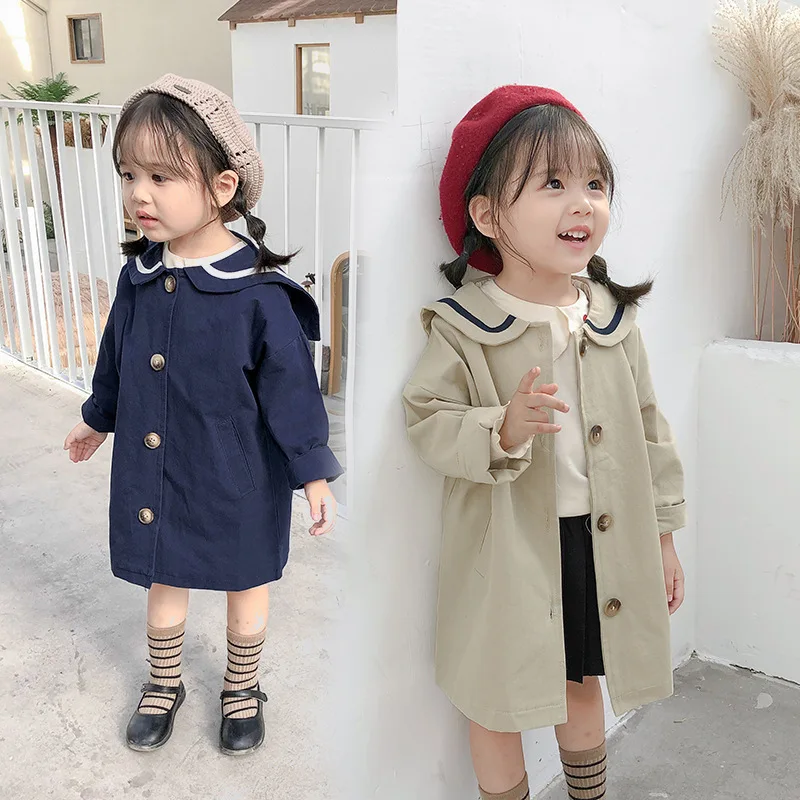 

children's wear Korean children's autumn coat boys and girls college wind two-color kids jackets for girls