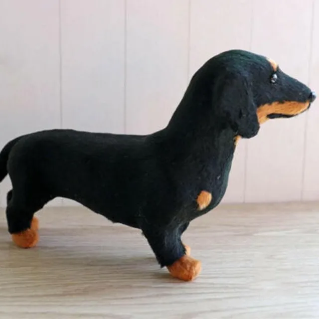Realistic Dachshund Simulation Black Dog Toy Animal Dog Cute Puppy Dog Children Gift At Home Decoration Husky Dachshund 4