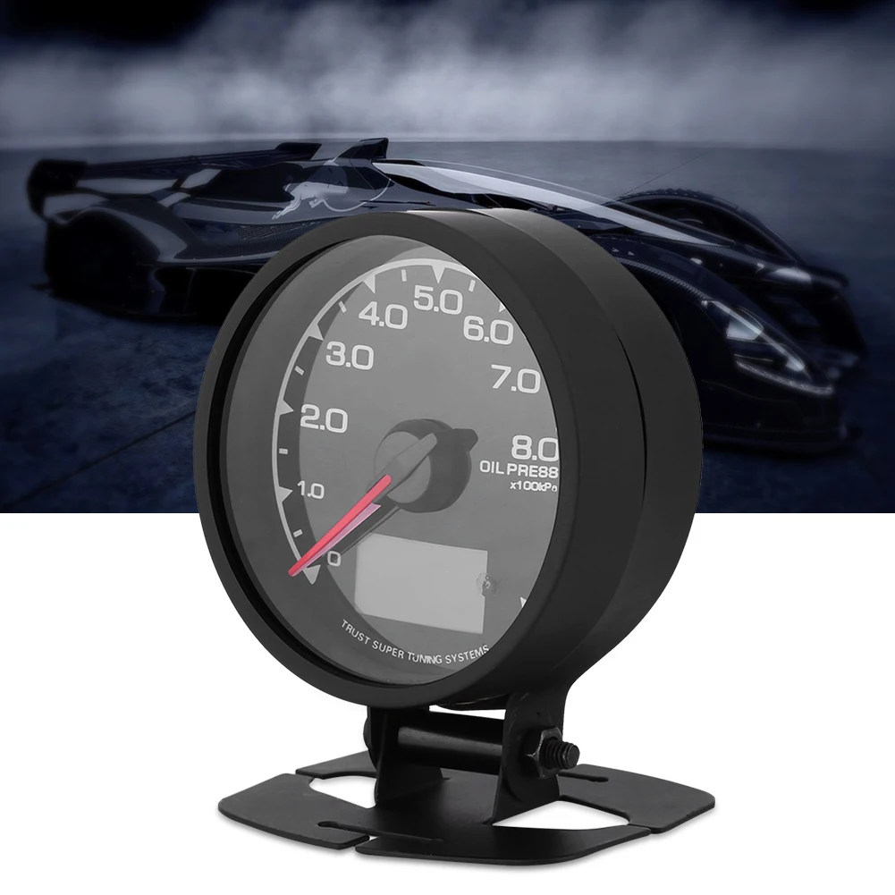 7 цветов светодиодный цифровой дисплей turbo Boost Gauge Meter входит Датчик Держатель датчика и провода универсальный для 12 В гоночного автомобиля