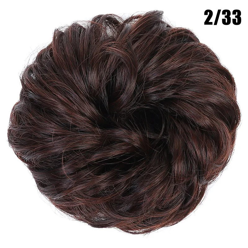 Легко Носить Волосы Резинки для волос пучок для наращивания синтетический шиньон JS11