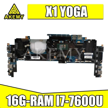 

16822-1 Laptop motherboard For Lenovo Thinkpad X1-Carbon 2017 original mainboard 16G-RAM I7-7600U