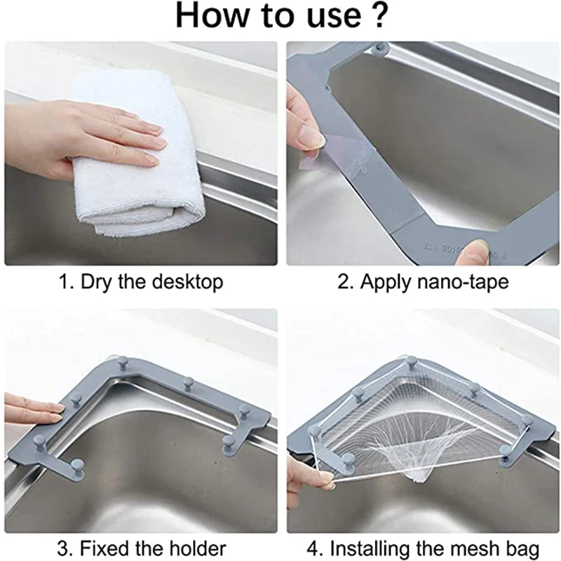 30PCS Triangle Drainage Rack Kitchen Sink Filter Bag Leftovers Disposable Soup Separation Filter Net Bag Kitchen Supplies