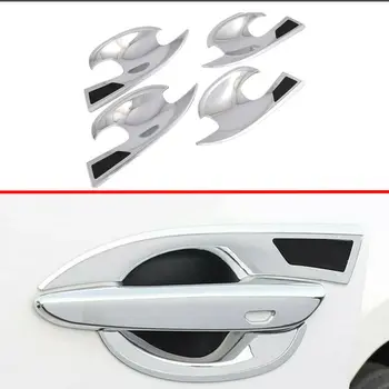 

Car Door Handle Bowl Cup Chrome Cover Decoration Molding Fit For 2019 2020 Mazda 3 Axela Protector Accessories