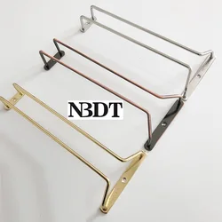 2Pcs SUS304 Under Cabinet Wine Glass Rail Stemware Holder Goblet Tallboy Pokal Wire Holder Red Copper Black Gold