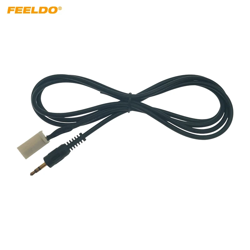 

FEELDO Car Aux Line 3.5mm Male Audio MP3 AUX-in 8Pin Adapter For Subaru Forester Audio In-put AUX Connector Cable