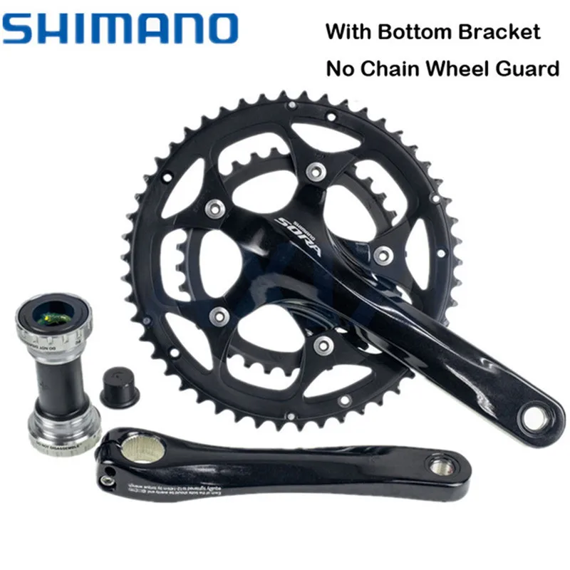 Shimano Сора FC-3550 диаметра окружности болтов(170mm 50/34T двойной Компактная рукоятка BSA каретка 3550 цепи колеса защитный кожух протектор 2x9s - Цвет: 170mm