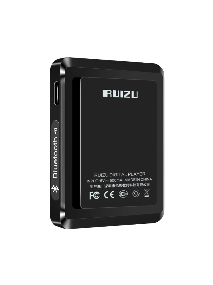 Спортивный MP3-плеер RUIZU M5 с Bluetooth и клипсой 8 ГБ, мини, полный сенсорный экран, поддержка FM, запись, электронная книга, часы, шагомер