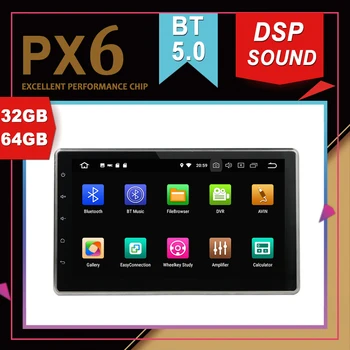 

Rockchip PX6 Processor Android 9.0 Car Multimedia GPS For Universal up down adjust DSP Sound Navigation Tape Recorder Radio