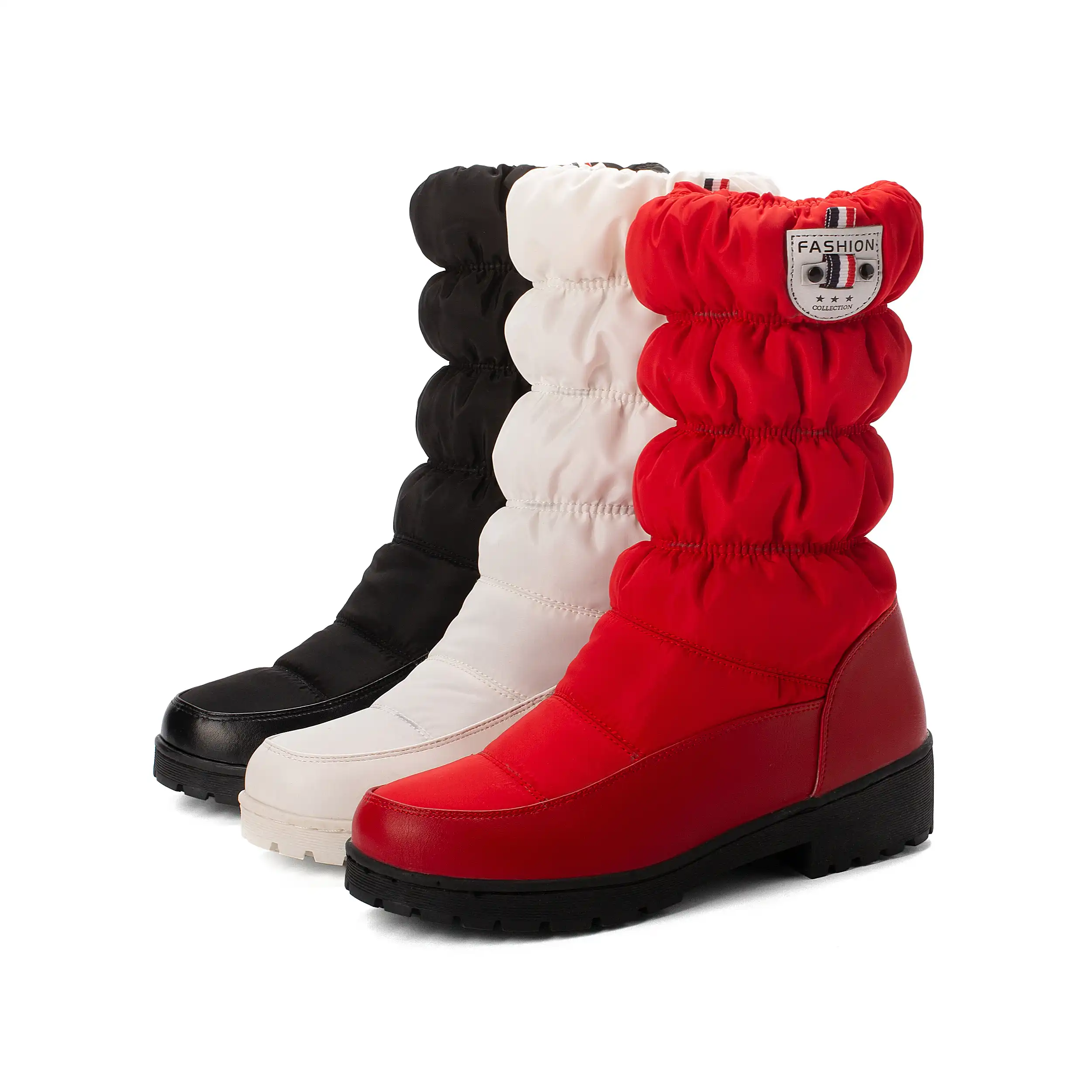 red boots with white fur