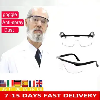 

Foldable Adjustable Safety Goggles Anti-Sneeze Liquid Eye Anti-Droplets Windproof Lab Glasses Clear Lens